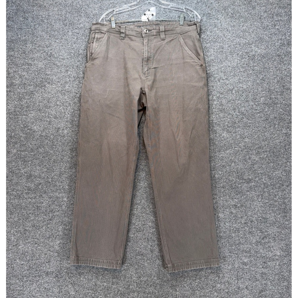 Duluth Trading Co Flex Fire Hose Pants‎ Mens 36x28 Brown Relaxed Fit Workwear